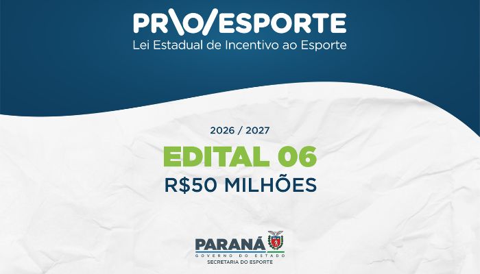  Estado publica edital do Proesporte que destina R$ 50 milhões para projetos na área